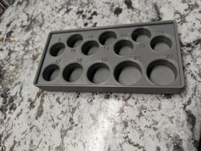 Gridfinity Crafstman 1/2 inch drive socket organizer metric