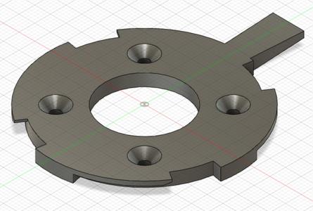 3D printed UVC-G4-Dome mounting plate