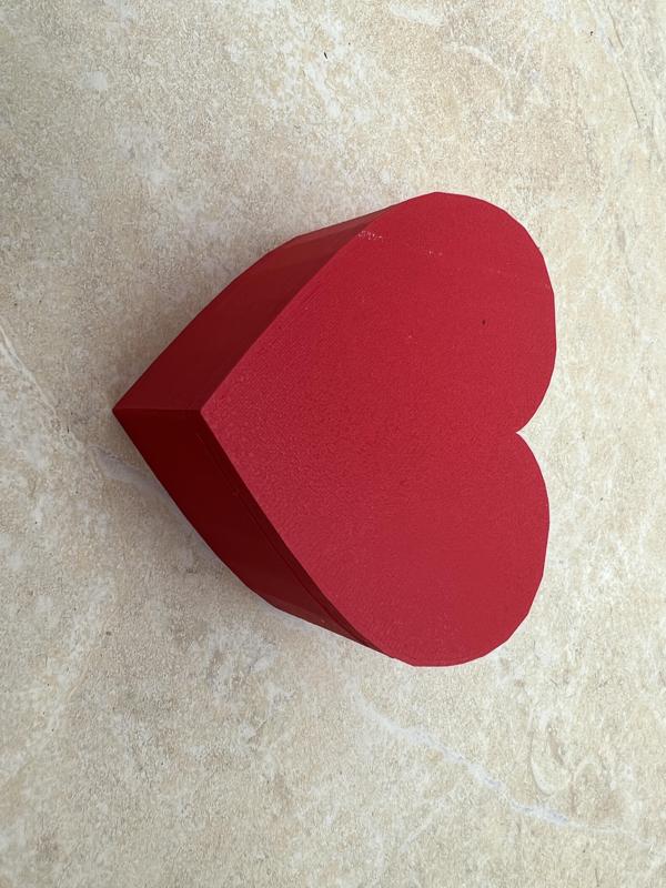 Simple Heart Shaped Box & Lid
