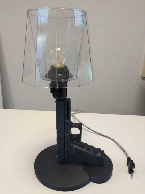 Glock Man cave table lamp