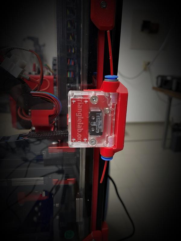 Bracket for Filament-Runout-Sensor TriangleLabs Voron 2.4 (with ECAS04 collet)