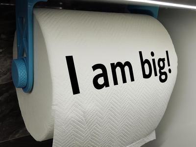 Big roll of kitchen towel holder