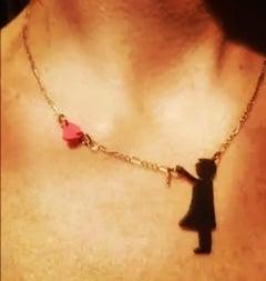 Necklace - Banksy / girl with a balloon