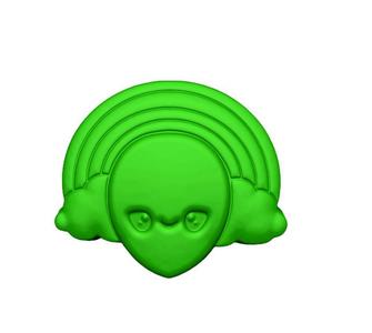 Kawaii Rainbow Alien  STL FILE FOR 3D PRINTING - LASER CNC ROUTER - 3D PRINTABLE MODEL STL MODEL STL DOWNLOAD BATH BOMB/SOAP