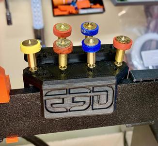 E3D Revo Nozzle Holder for Prusa Frame with space for 8 Nozzles