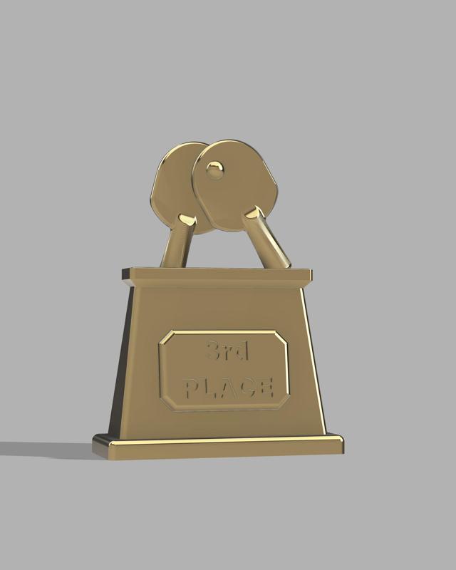 3rd PLACE table tennis Cup Trophy