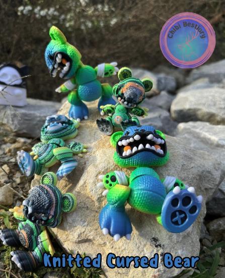 Knitted Curse Bear Flexi