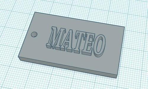 Key ring with name - MATEO