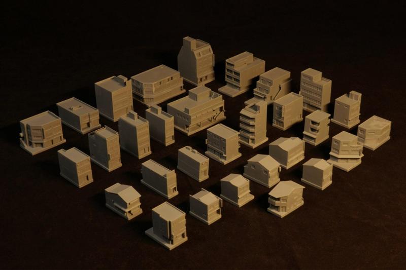 "Mini Table City - Japan" Shop Model Set