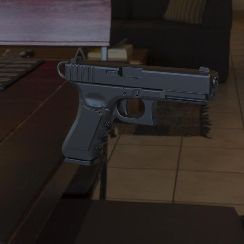 Pistol Keychain
