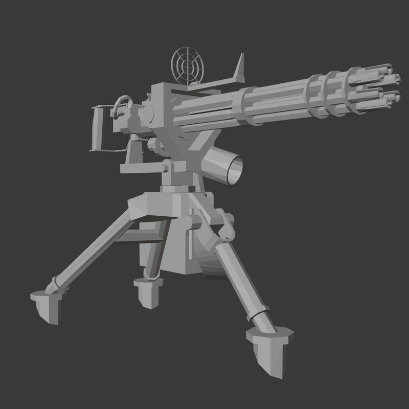 GatlingGun 3D stl