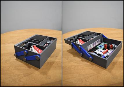 The catch all tray with a secret junk trunk