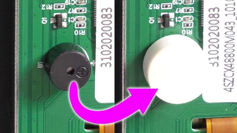 Buzzer cap to reduce the bip noise (2 sizes + a parametric version of the design)