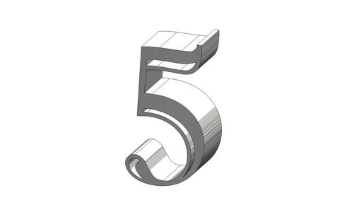 5 Number Imprint MT Shadow Font Number