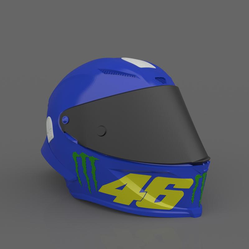 Valentino Rossi Helmet MOTOGP Ready to Print