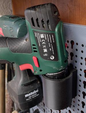 Bosch EasyDrill cordless screwdriver pegboard mount