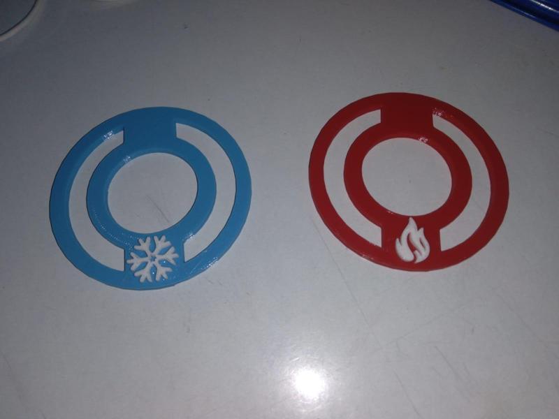 Hot and Cold Pipes Labels