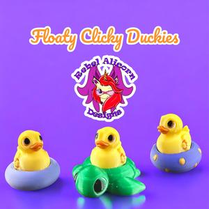 Floaty Clicky Duckies - 3 floats included - Bonus Model