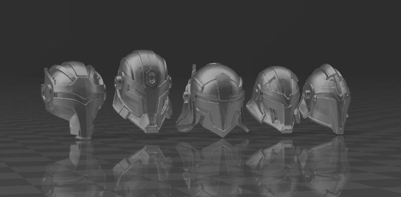 🪖 5 PLATINUM PACK - SET OF SCI-FI HELMETS FOR CUSTOMS & DIORAMAS | 5 PLATINUM PACK - SCI-FI HELMETS FOR CUSTOMS & DIORAMAS