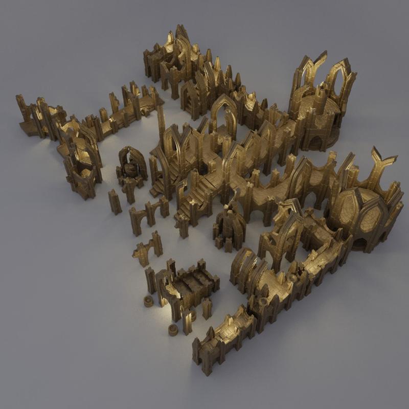 Elven Ruins 28 MM Tabletop Terrain