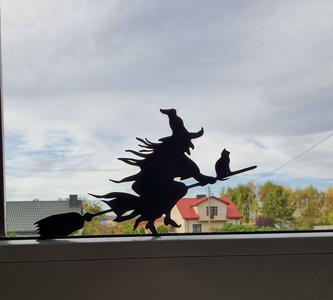 Halloween Decoration - Witch on a broomstick