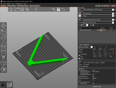 Remix Radius Caliper (No Computation Required) for 200x170mm bed