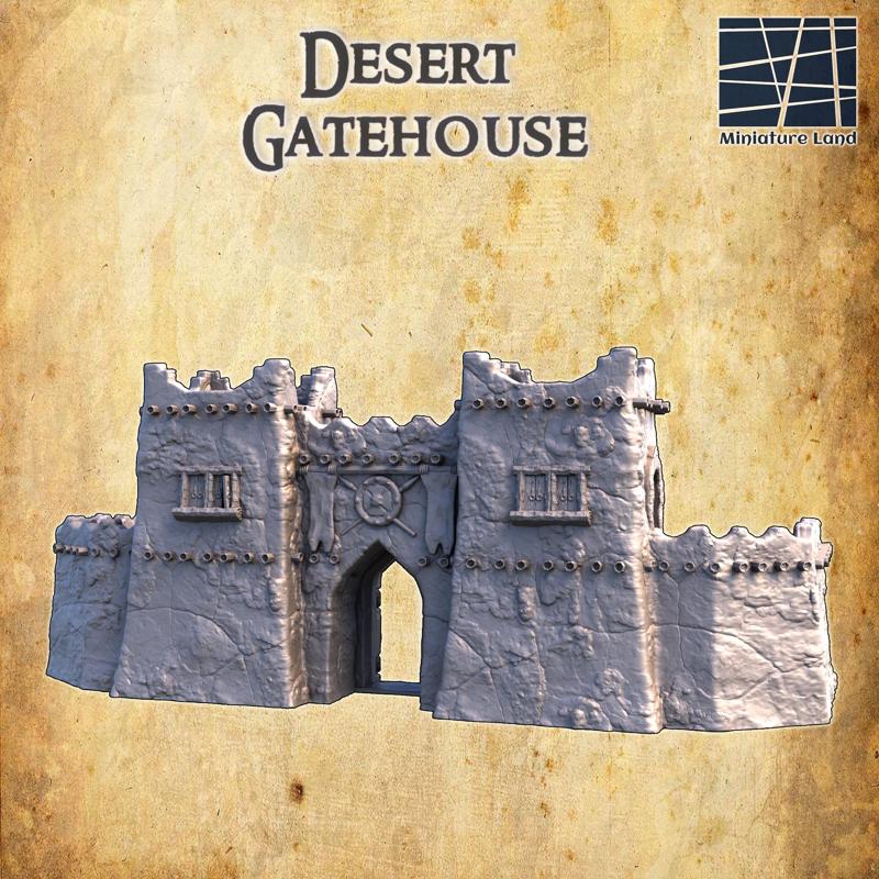 Desert Gate House - Tabletop Terrain - 28 MM