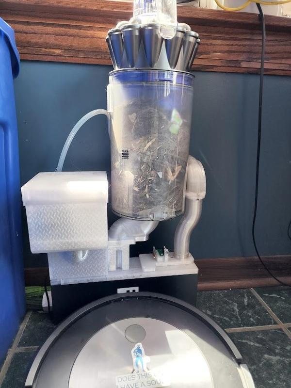 Roomba J7+ conversion to Dyson Ball Animal 2 dust bin! No more bags, lost ltems, ect