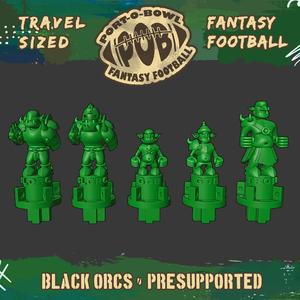 Port-O-Bowl: Travel-sized Fantasy Football Black Orcs Team