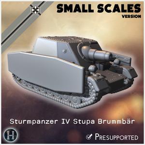Sturmpanzer IV Stupa Brummbär infantry support gun (small scales version) - Germany Eastern Western Front Normandy Stalingrad Berlin Bulge WWII 4mm 6mm 10mm 12mm