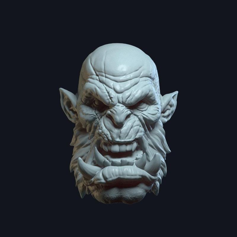 Orc v3 "action figure head" SET00