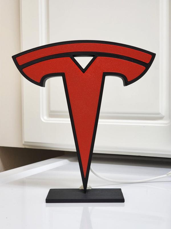 Tesla logo lamp