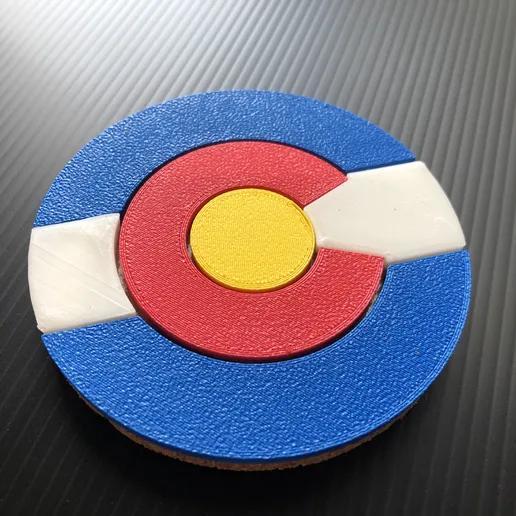 Colorado, USA - Flag Beer Coaster