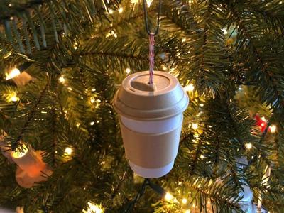 Coffee Cup Christmas Ornament