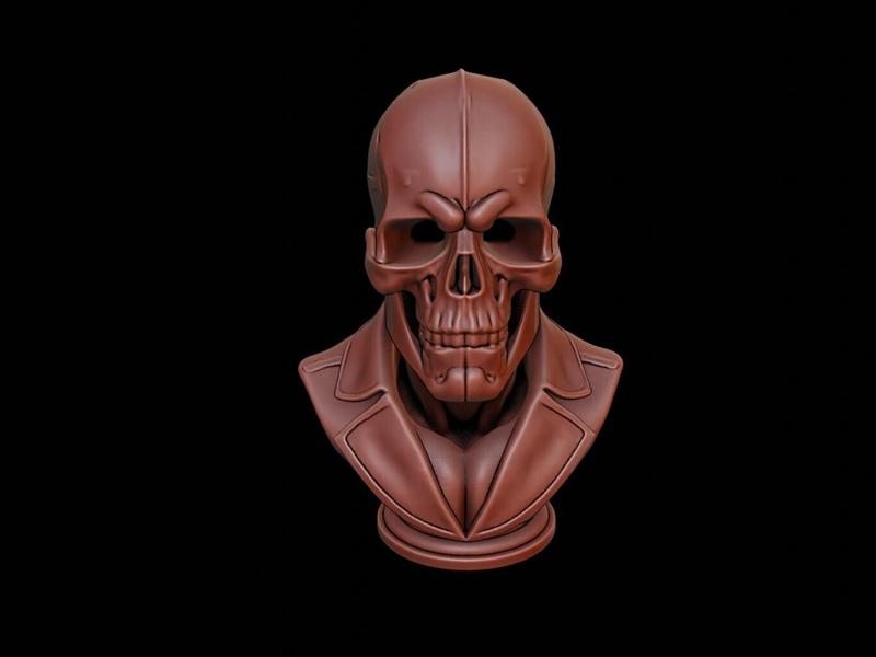 Red Skull Bust