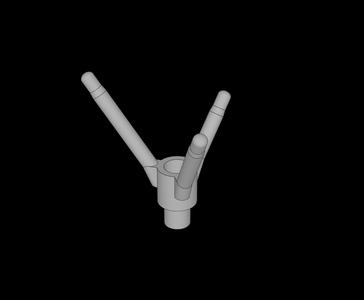 Lego Compatible (24855.dat) Plant Flower Stem with Bar and Hole