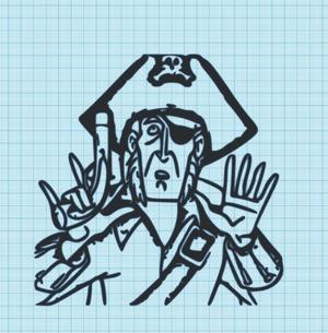 PIRATE CAPTAIN - VENTURE BROS - WALL ART