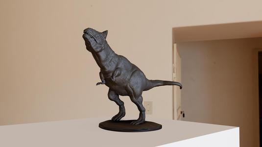 Carnotaurus dinosaur looking up stl