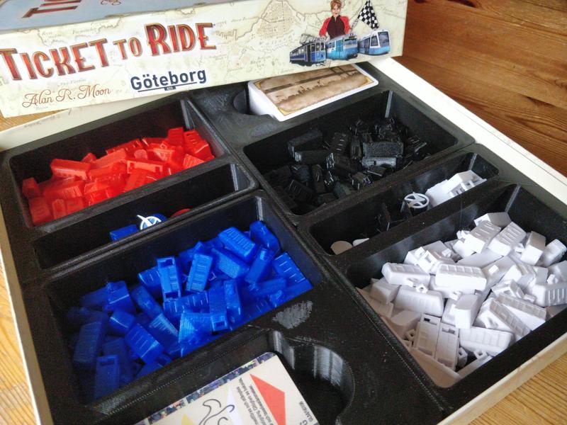 Ticket to Ride Göteborg box sorting insert