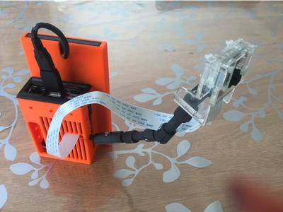 Raspberry Pi4 case with SSD and PiCam.