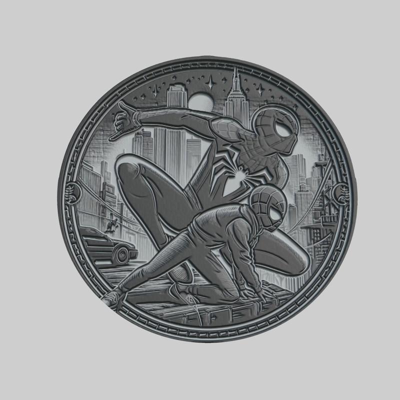 Spider-Man: No Way Home Medallion CNC Spider-Man: No Way Home 3d Printer Obj Stl