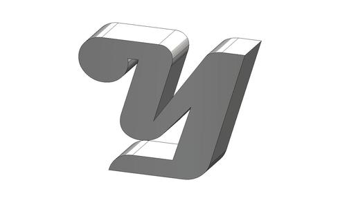 Y Letter Magneto Font Letter