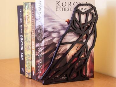 Geometric owl bookend - modern book holder