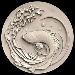 3D Model STL File for CNC Router/Laser & 3D Printer A Fish that Can Generate Explosive Bubbles