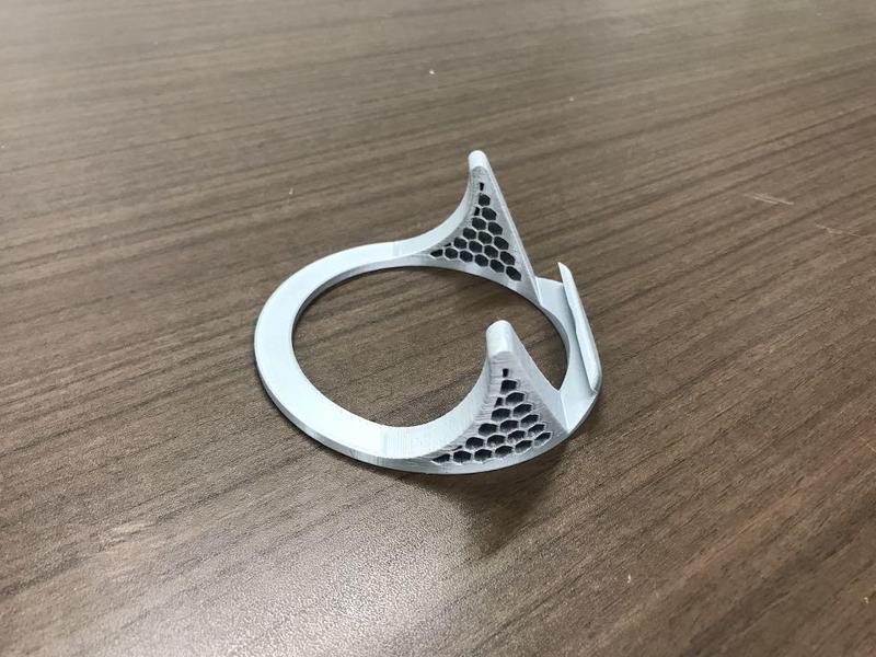 iPad stand honeycomb design.