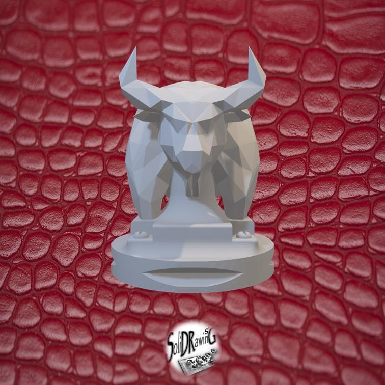 Angry Bull Matador - LowPoly - Bust - Head - Perfect Design - Easy Print - Decor - SoliDRawinGS0207