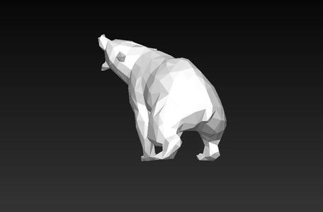 Arctic Titan Bear- Low Poly - Excellent Design - Decor