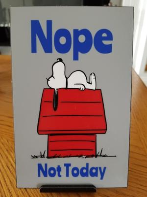 Nope Not Today Sign #1