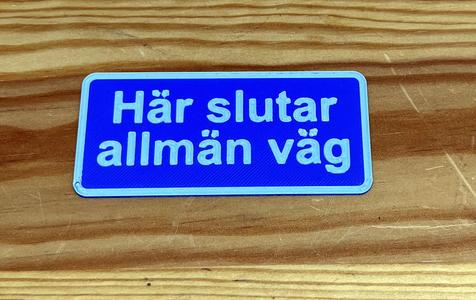Här slutar allmän väg