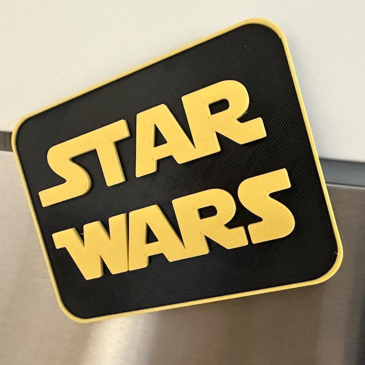 Star Wars Name Sign, two lines, customizable, magnetic